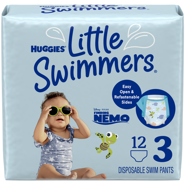 Diapers & Wipes Huggies Little Swimmers Disposable Swim Diapers, Size 3 (16-26 lbs) hero