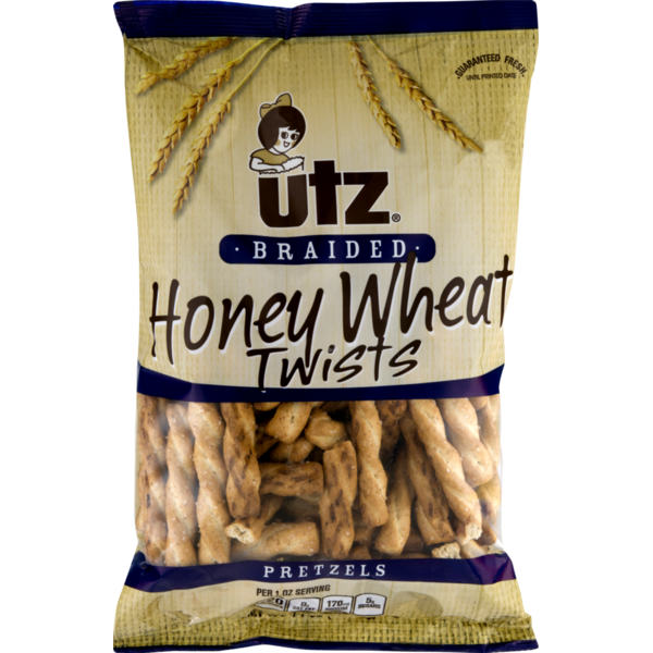 Chips & Pretzels Utz Braided Pretzels Honey Wheat Twists hero