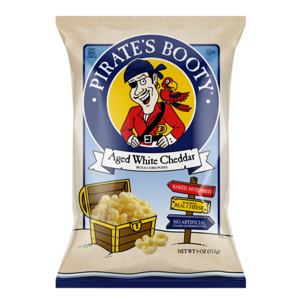 Popcorn Pirate's Booty Aged White Cheddar hero