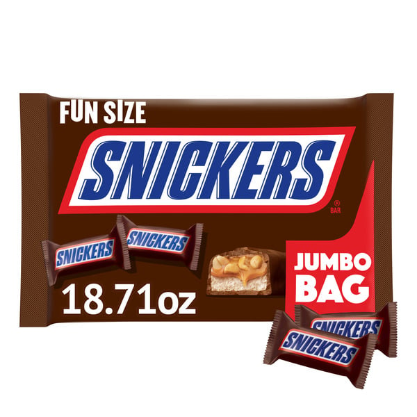 Candy & Chocolate SNICKERS Fun Size Halloween Chocolate Candy Bars Jumbo Bulk Candy hero