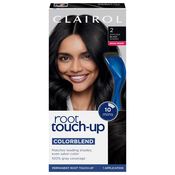 Hair Care Clairol Root Touch-Up, Permanent, Colorblend, 2 Black hero