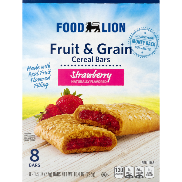 Breakfast Bars & Pastries Food Lion Strawberry Fruit & Grain Cereal Bars hero