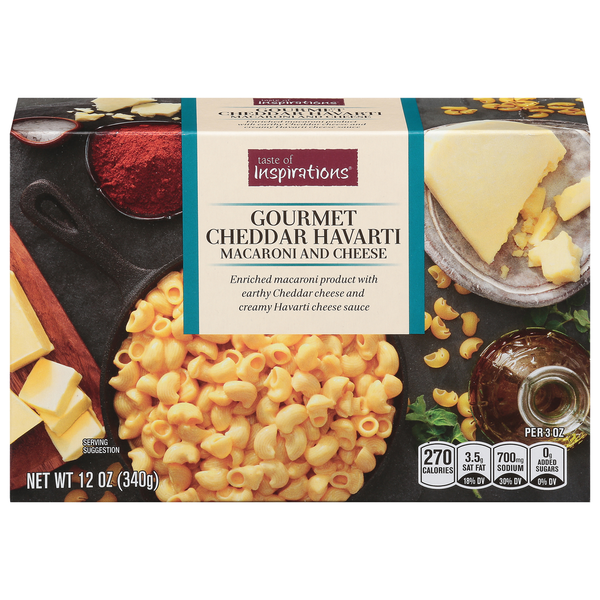 Specialty Cheeses Taste of Inspirations Macaroni and Cheese, Gourmet Cheddar Havarti hero