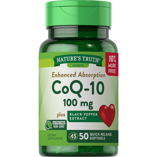 Vitamins & Supplements Nature's Truth Co Q-10 + Blk Pep Softgels hero