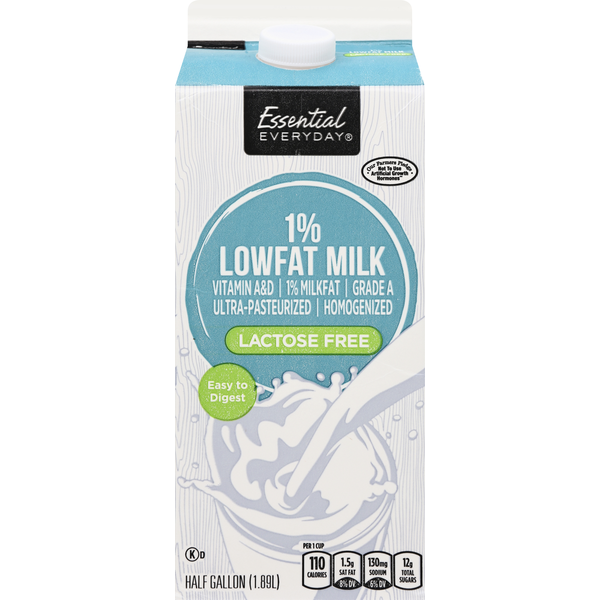 Milk Essential Everyday Milk, Lactose Free. 1% Low Fat hero