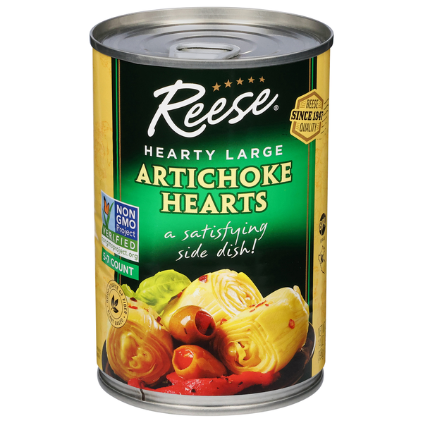 Canned & Jarred Vegetables Reese's Artichoke Hearts, Hearty, Large hero