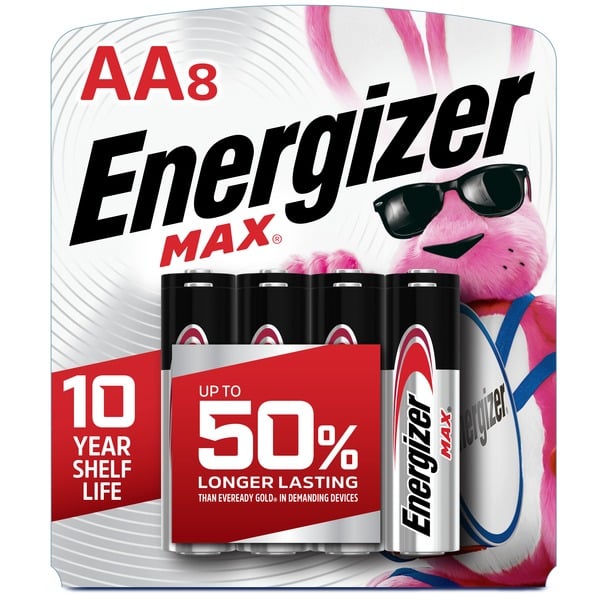 Batteries & Flashlights Energizer AA Batteries, Double A Alkaline Batteries hero