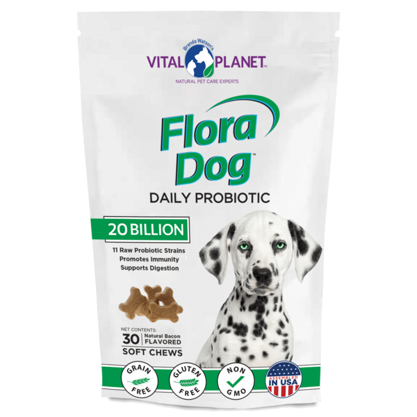 Dog Food & Care Vital Planet Flora Dog Daily Probiotic Soft Chews, Natural Bacon Flavor hero