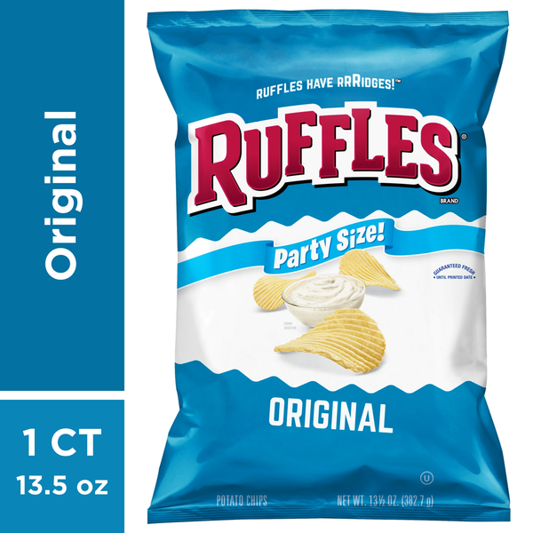 Chips & Pretzels Ruffles Original Potato Chips,  Party Size hero