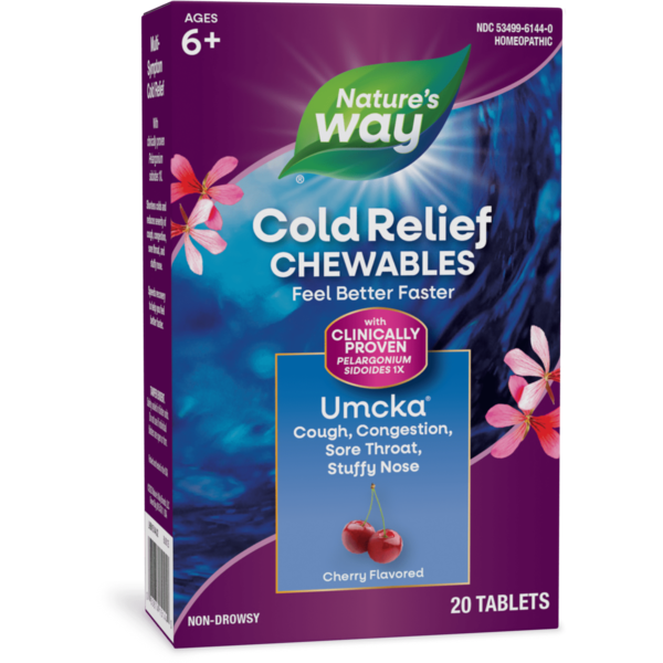 Vitamins & Supplements Nature's Way Cold Relief, Non-Drowsy, Chewables, Tablets, Cherry Flavored hero