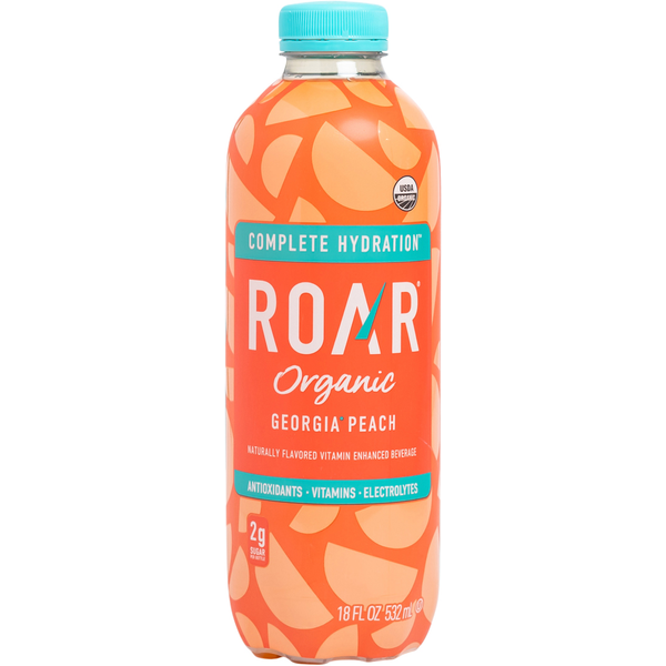 Fresh Fruits ROAR Organic Vitamin Enhanced Beverage, Organic, Georgia Peach hero