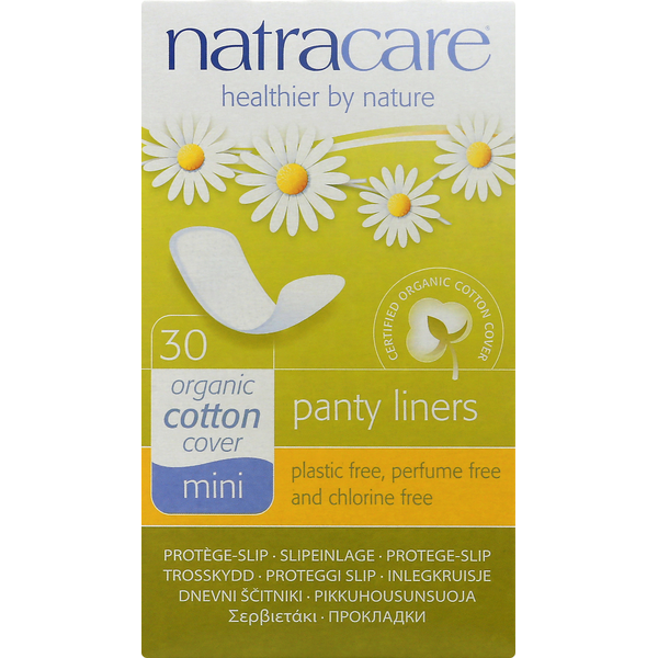 Feminine Care Natracare Panty Liners, Organic Cotton Cover, Mini hero