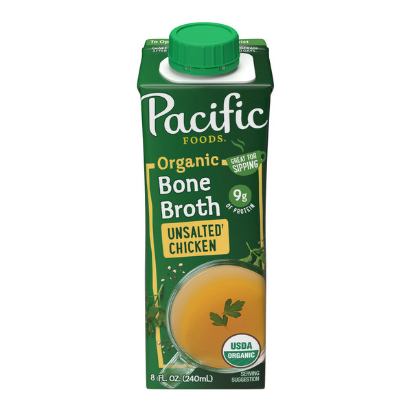 Soup, Stock & Broth Pacific Foods Organic Unsalted Chicken Bone Broth hero