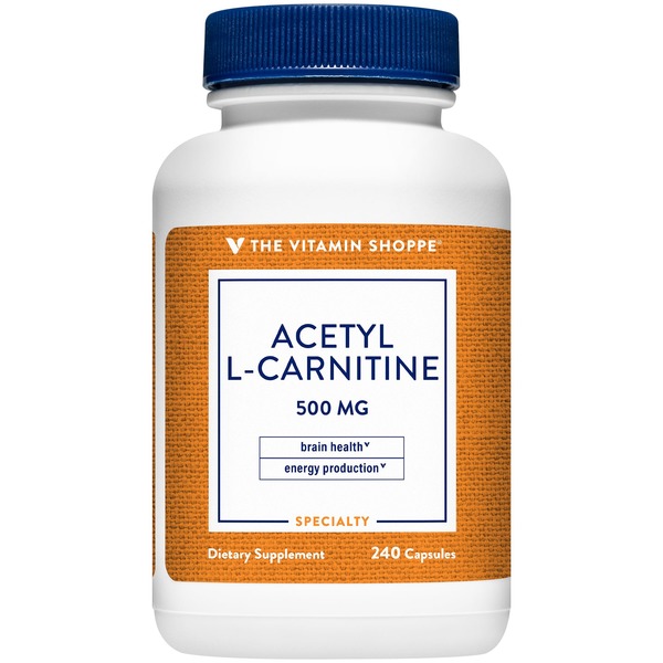 Brain & Memory Support The Vitamin Shoppe Acetyl-L-Carnitine - 500 MG (240 Capsules) hero