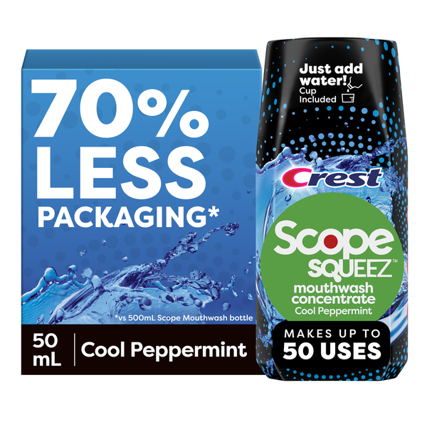 Crest Scope Squeez Mouthwash Concentrate, Cool Peppermint hero