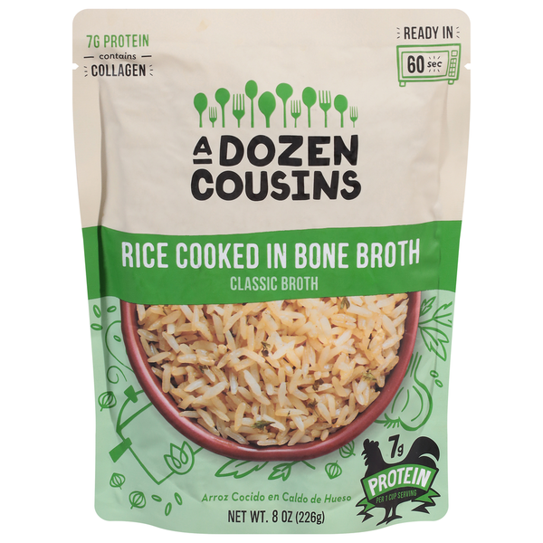 Instant Foods A Dozen Cousins Rice Cooked in Bone Broth, Classic hero