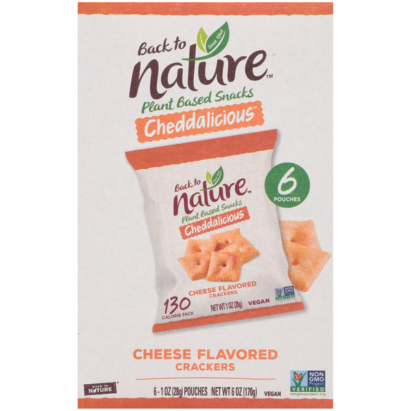 Crackers Back to Nature Cheddalicious Cheese Flavored Crackers hero