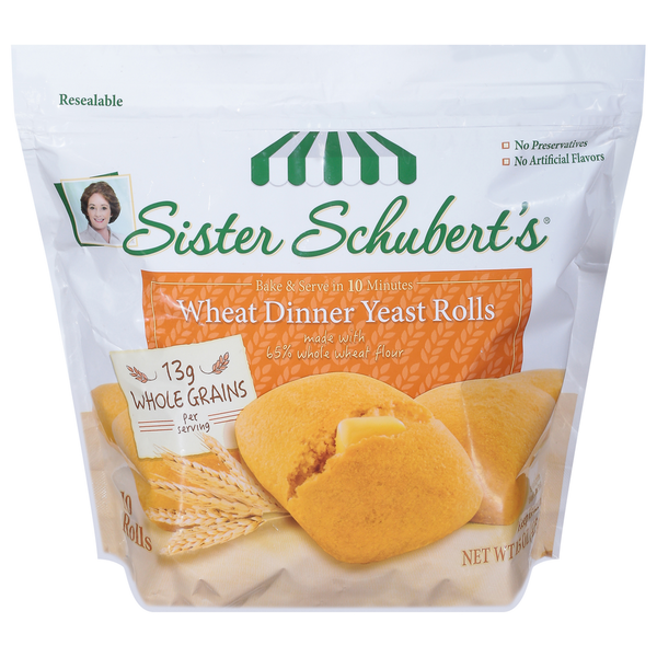 Frozen Breads & Doughs Sister Schubert's Dinner Yeast Rolls, Wheat hero