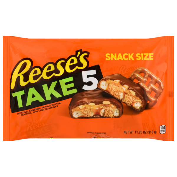 Candy, Chocolate & Gum Reese's Pretzel, Peanut and Chocolate Snack Size Candy hero