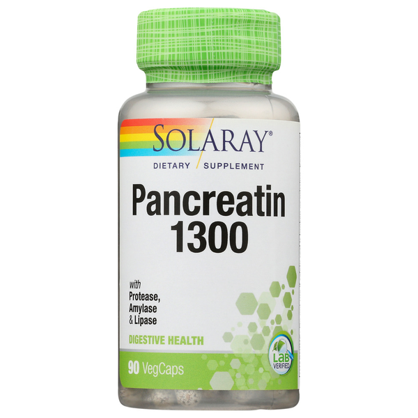 Digestion Solaray Pancreatin 1300, Digestive Enzyme Blend hero