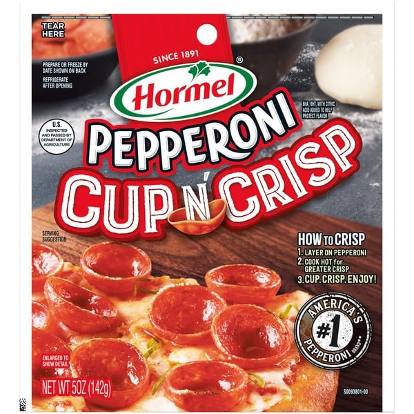 Lunch Meat HORMEL Pepperoni Pepperoni Cup And Crisp Original hero