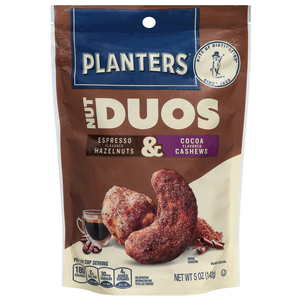 Planters Hazelnuts & Cashews, Espresso/Cocoa Flavored hero