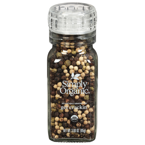 Spices & Seasonings Simply Organic Peppercorn Mix, Get Crackin' hero