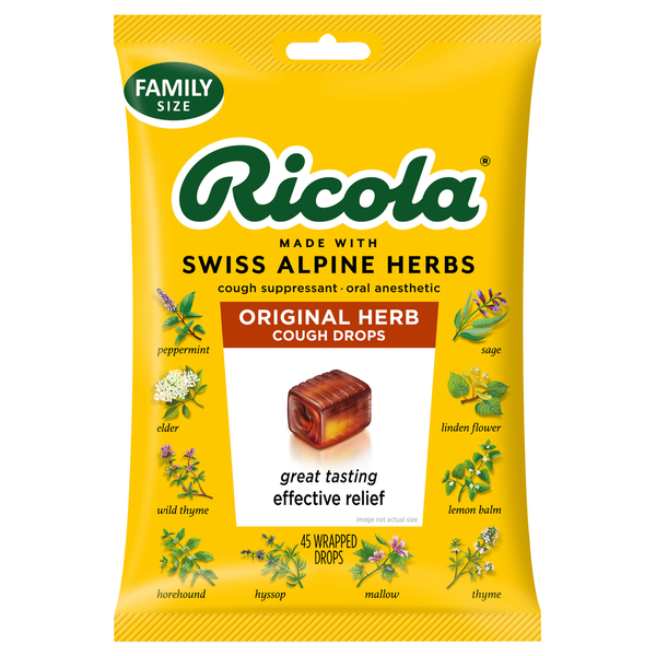 Dietary Supplements Ricola Cough Drops, Original Herb, Family Size hero