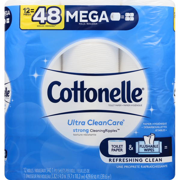 Paper Goods Cottonelle Ultra CleanCare Toilet Paper hero