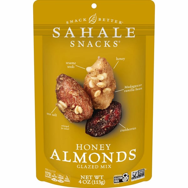 Nuts, Seeds & Dried Fruit Sahale Snacks Glazed Mix, Honey Almonds hero