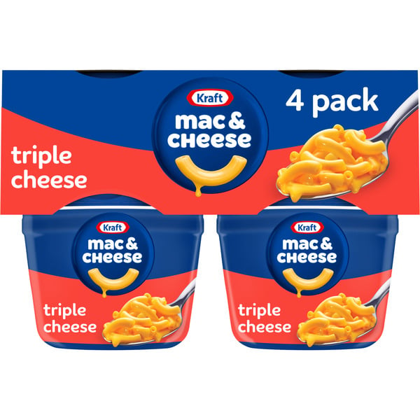 Instant Foods Kraft Triple Cheese Mac & Cheese Easy Microwavable Dinner hero