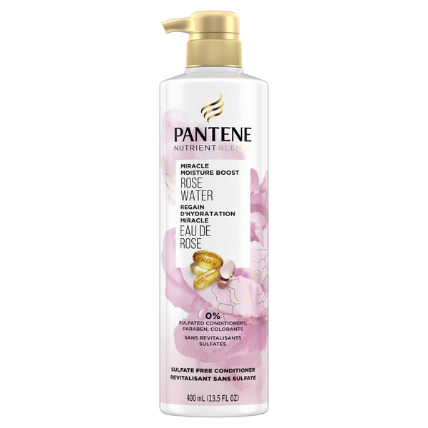 Hair Care Pantene Sulfate Free Conditioner with Rosewater for Dry Damaged Hair, Color Safe hero