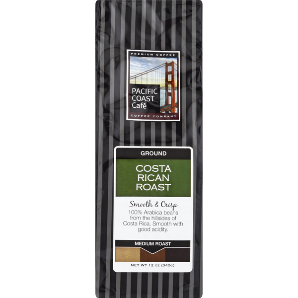 Pacific Coast Cafe Coffee, Premium, Ground, Medium Roast, Costa Rican Roast hero