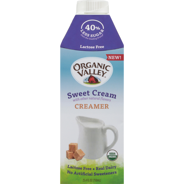 Cream Organic Valley Creamer, Sweet Cream hero