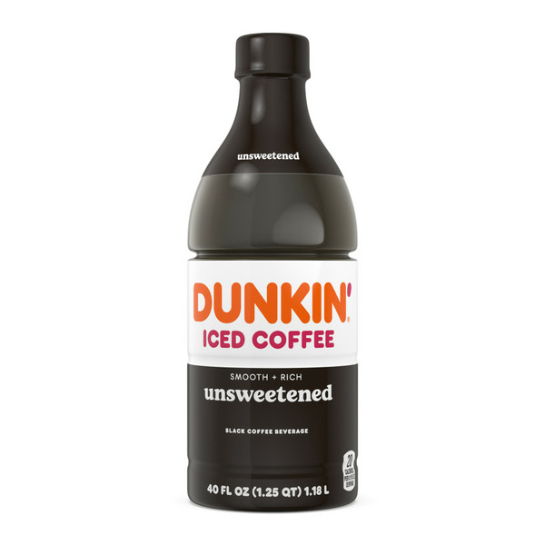 Coffee Dunkin' Unsweetened Iced Coffee Bottle hero