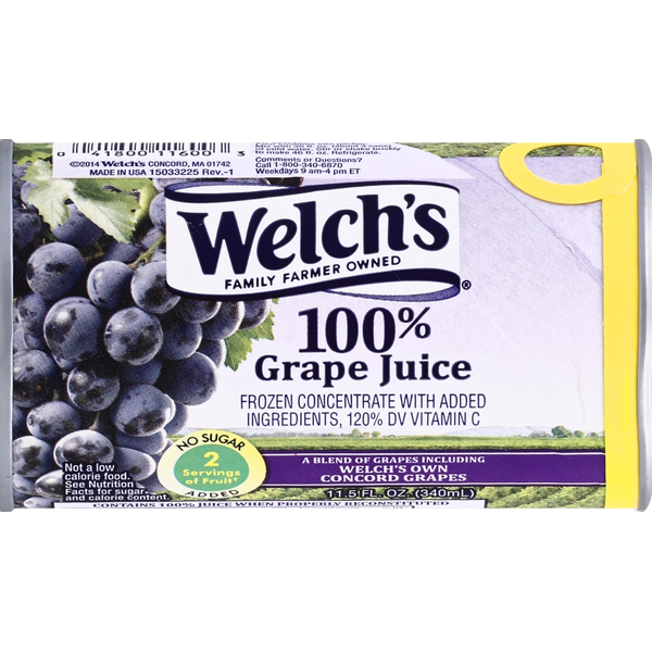 Frozen Juice Welch's 100% Juice, Grape hero