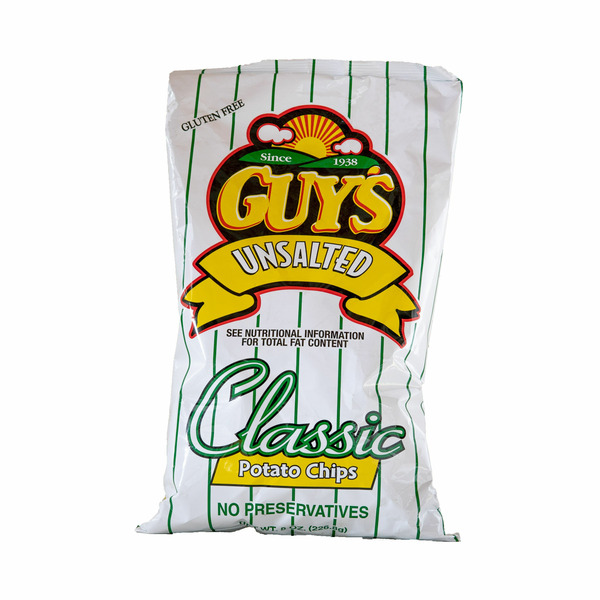 Chips & Pretzels Guy's Snacks Unsalted Potato Chips hero