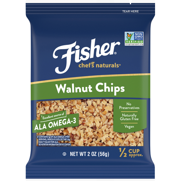 Nuts, Seeds & Dried Fruit Fisher Walnut, Chips hero