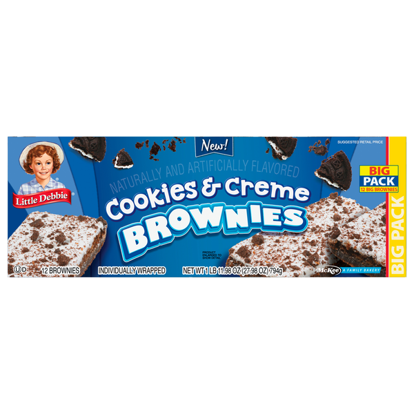 Bakery Desserts Little Debbie Brownies, Cookies & Creme, Big Pack hero