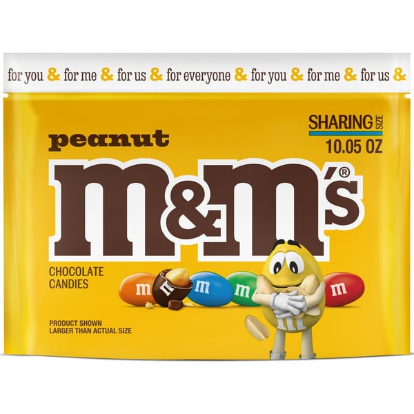 Candy & Chocolate M&M's Chocolate Candies, Peanut, Sharing Size hero