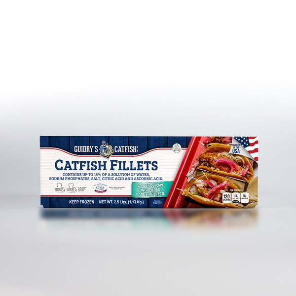 Packaged Seafood Guidry's Catfish IQF Raw Catfish Fillets hero