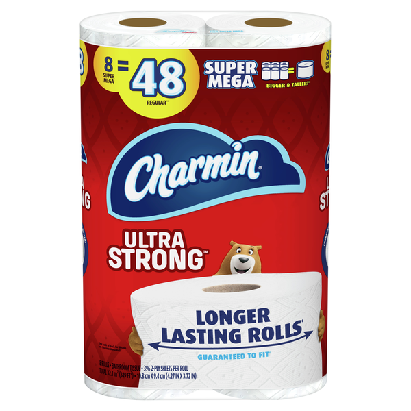 Paper Goods Charmin Ultra Strong Toilet Paper Super Mega Roll hero