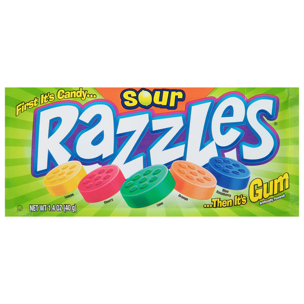 Mint & Gum Razzles Candy, Sour hero