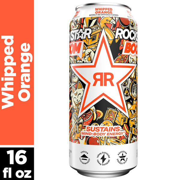 Energy & Sports Drinks Rockstar Boom Energy Drink Whipped Orange Naturally And Artificially Flavored 16 Fl Oz hero