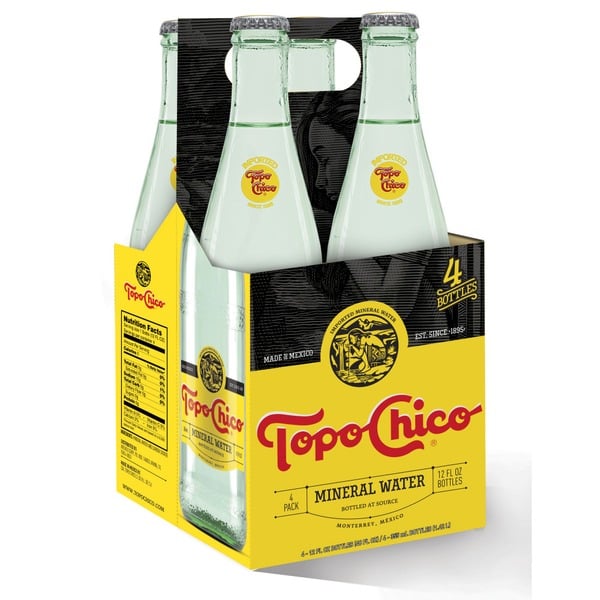 Water, Seltzer & Sparkling Water Topo Chico Sparkling Mineral Water Glass Bottles hero