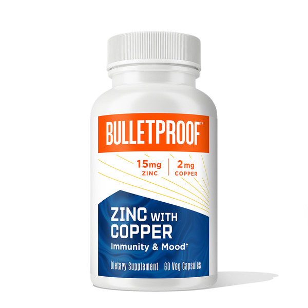 Vitamins & Supplements Bulletproof Zinc with Copper, Immunity and Mood hero