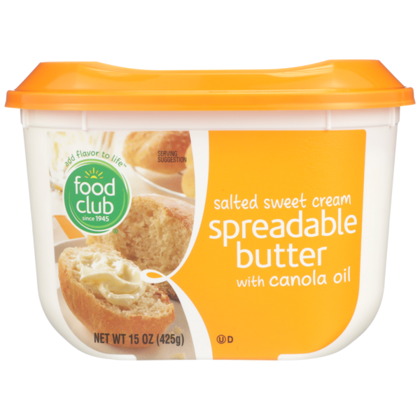 Butter Food Club Salted Sweet Cream Spreadable Butter With Canola Oil hero