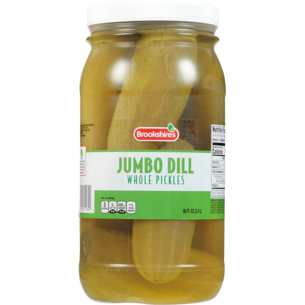 Pickled Goods & Olives Brookshire's Pickles, Whole, Dill, Jumbo hero