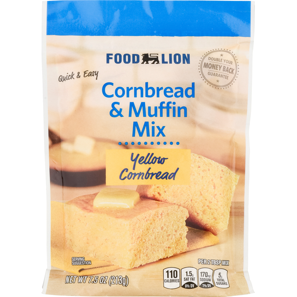 Baking Ingredients Food Lion Quick & Easy Yellow Cornbread Mix hero