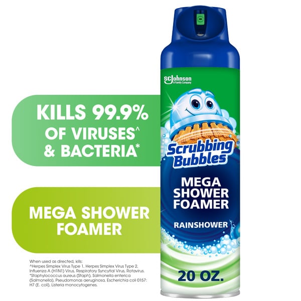 Cleaning Products Scrubbing Bubbles Mega Shower Foamer Bathroom Disinfectant Aerosol, Rainshower® hero